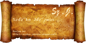 Szőke Jázmin névjegykártya