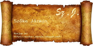 Szőke Jázmin névjegykártya